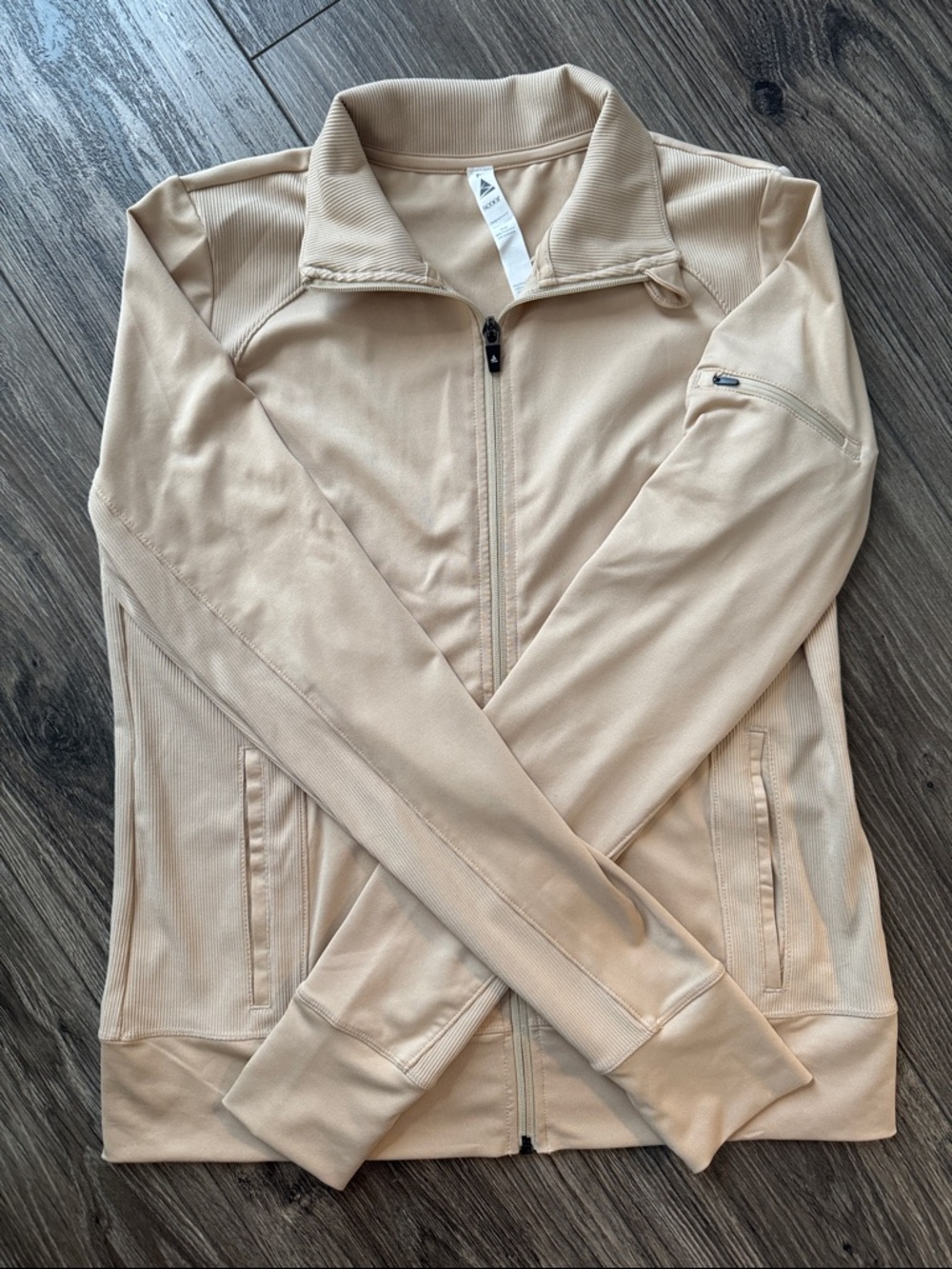 Scoor Light Beige Women's Zip-Front Jacket- Medium